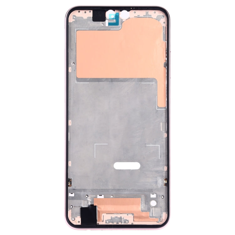 Front Housing LCD Frame Bezel Plate with Side Keys for Huawei Y9 (2019) (Pink)