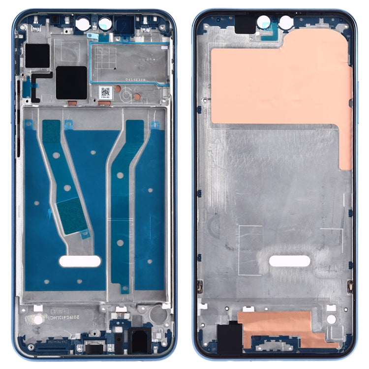 Placa de Bisel de Marco LCD de Carcasa Frontal con Teclas Laterales Para Huawei Y9 (2019) (Azul)