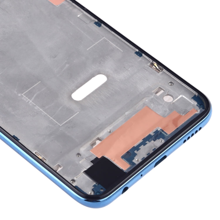 Front Housing LCD Frame Bezel Plate with Side Keys for Huawei Y9 (2019) (Blue)