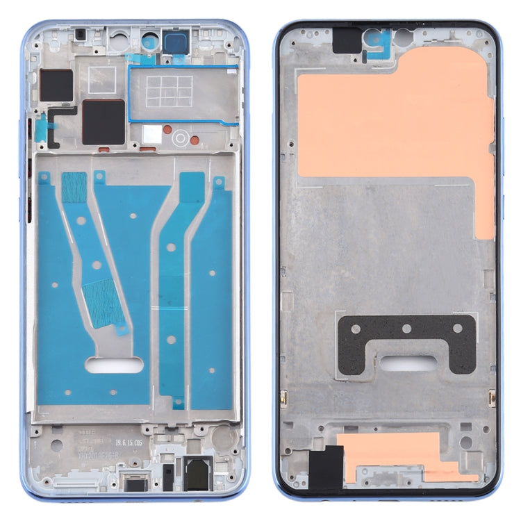 Placa de Bisel de Marco LCD de Carcasa Frontal con Teclas Laterales Para Huawei Y9 (2019) (Plateado)