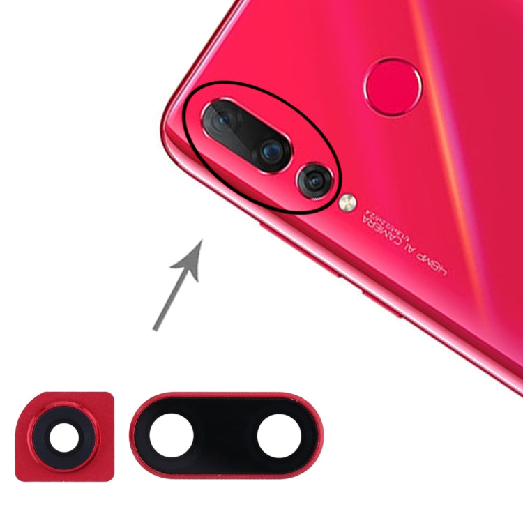Cubierta de Lente de Cámara Para Huawei Nova 4 (Rojo)