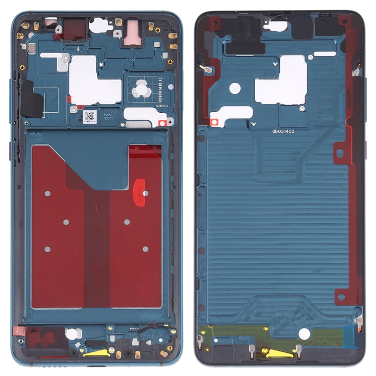 Front Housing LCD Frame Bezel Plate with Side Keys for Huawei Mate 20 (Blue)