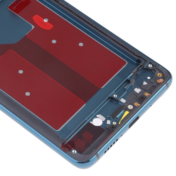 Placa de Bisel de Marco LCD de Carcasa Frontal con Teclas Laterales Para Huawei Mate 20 (Azul)