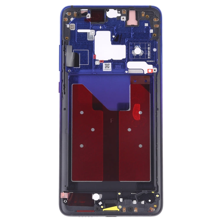 Front Housing LCD Frame Bezel Plate with Side Keys for Huawei Mate 20 (Twilight Blue)