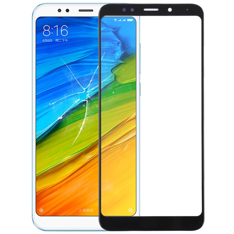 Front Screen Outer Glass Lens for Xiaomi Redmi 5 Plus (Black)