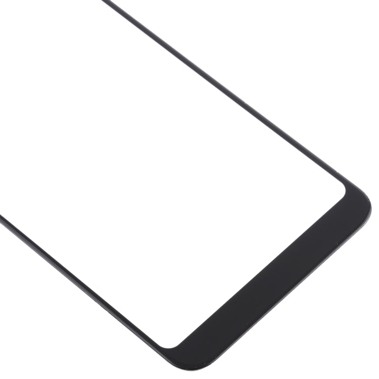 Lentille en verre extérieure de l'écran avant pour Xiaomi Redmi 5 Plus (noir)