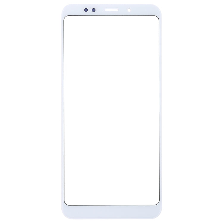 Lentille en verre extérieure de l'écran avant pour Xiaomi Redmi 5 Plus (Blanc)
