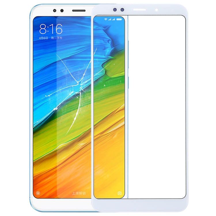 Lente de Cristal Exterior de Pantalla Frontal Para Xiaomi Redmi Note 5 / Note 5 Pro (Blanco)