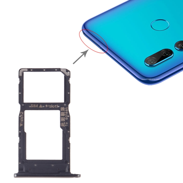 Bandeja de Tarjeta SIM + Bandeja de Tarjeta SIM / Bandeja de Tarjeta Micro SD Para Huawei P Smart + 2019 (Negro)
