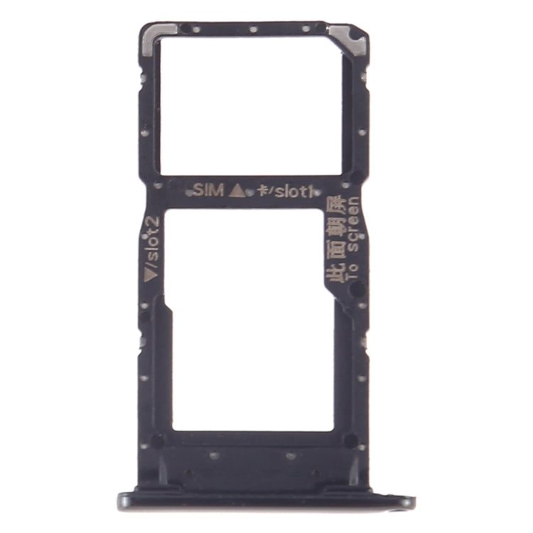SIM Card Tray + SIM Card Tray / Micro SD Card Tray for Huawei P Smart + 2019 (Black)