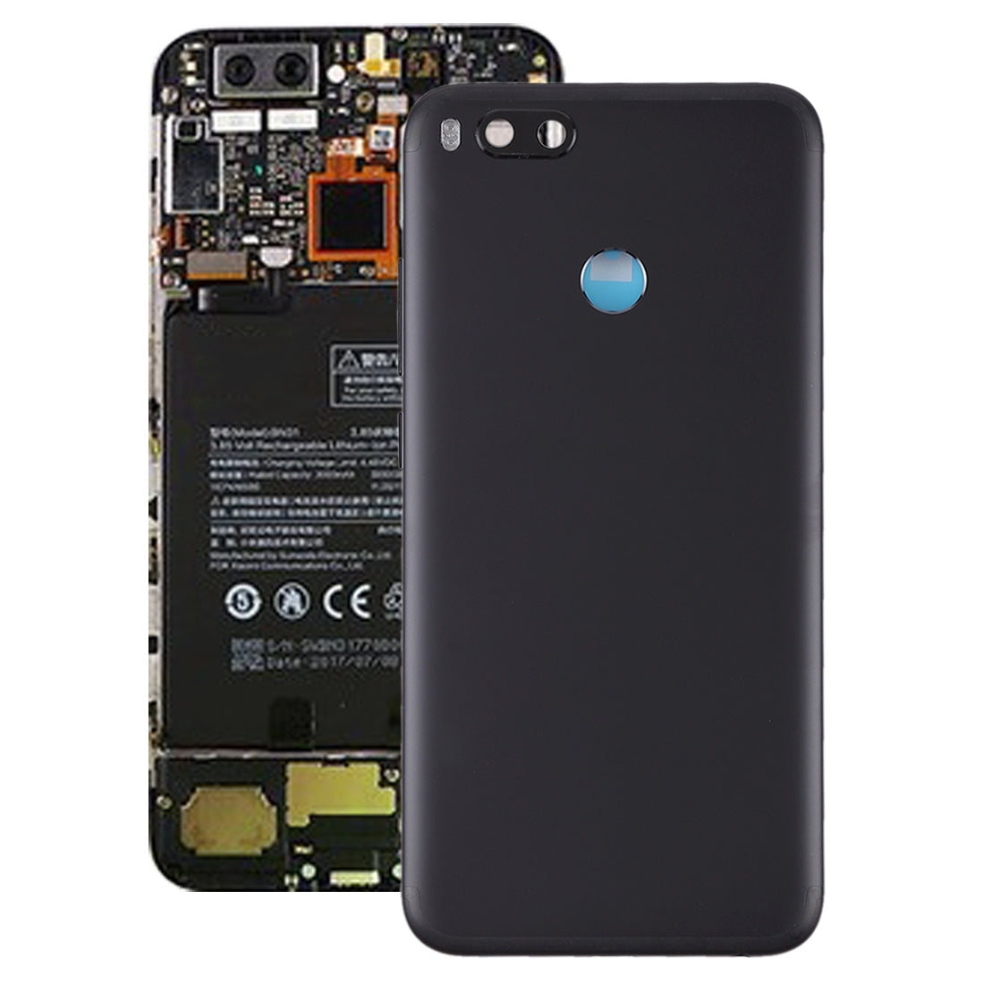 Tapa Bateria Back Cover + Lente Camara Trasera Xiaomi Mi 5X / A1 Negro