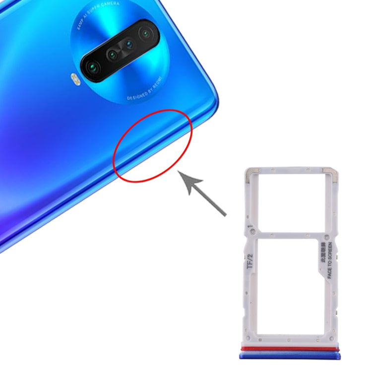 SIM Card Tray + SIM / Micro SD Card Tray For Xiaomi Redmi K30 4G (Blue)