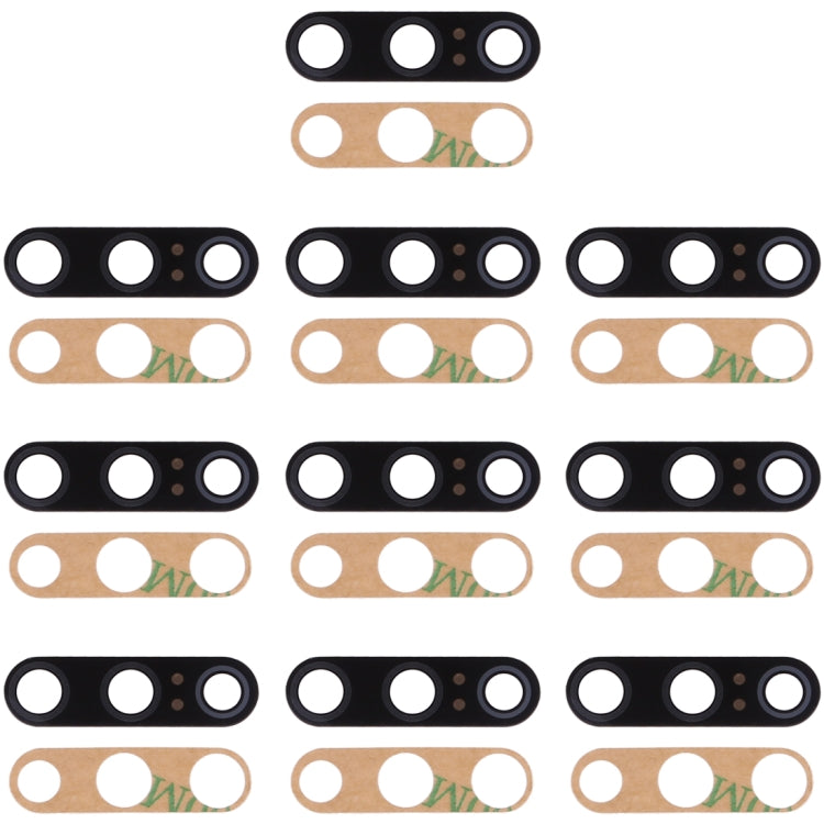 10 Pièces Lentille de Caméra Arrière et Adhésif pour Xiaomi MI 9 SE (Noir)