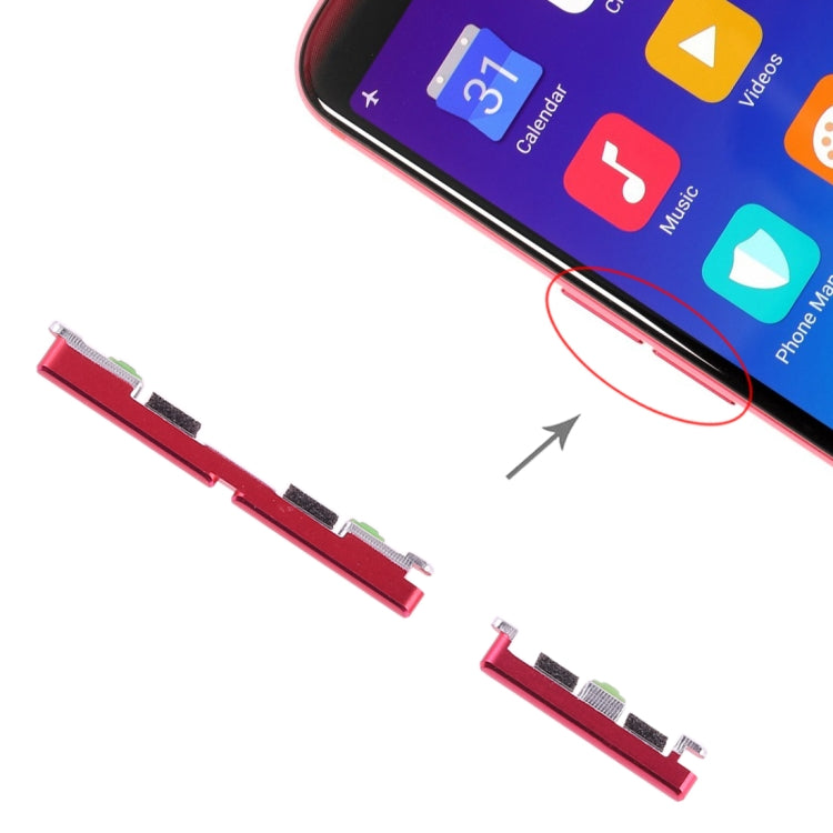 Side Keys For Oppo R11s (Red)