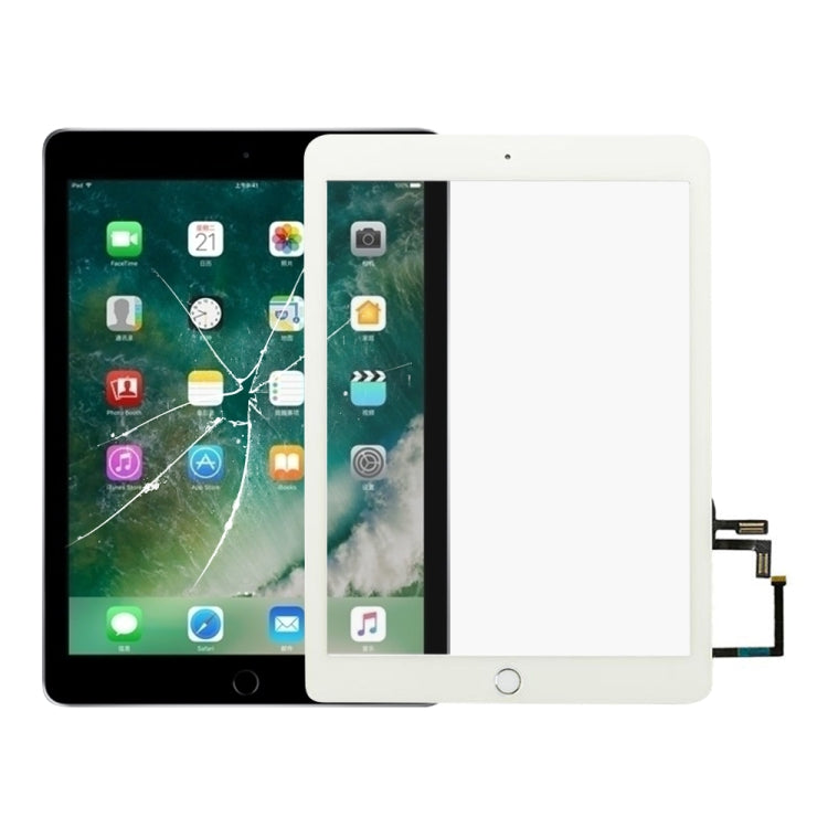 Touchpad with Home Key Flex Cable for iPad 5 9.7 Inch 2017 A1822 A1823 (White)