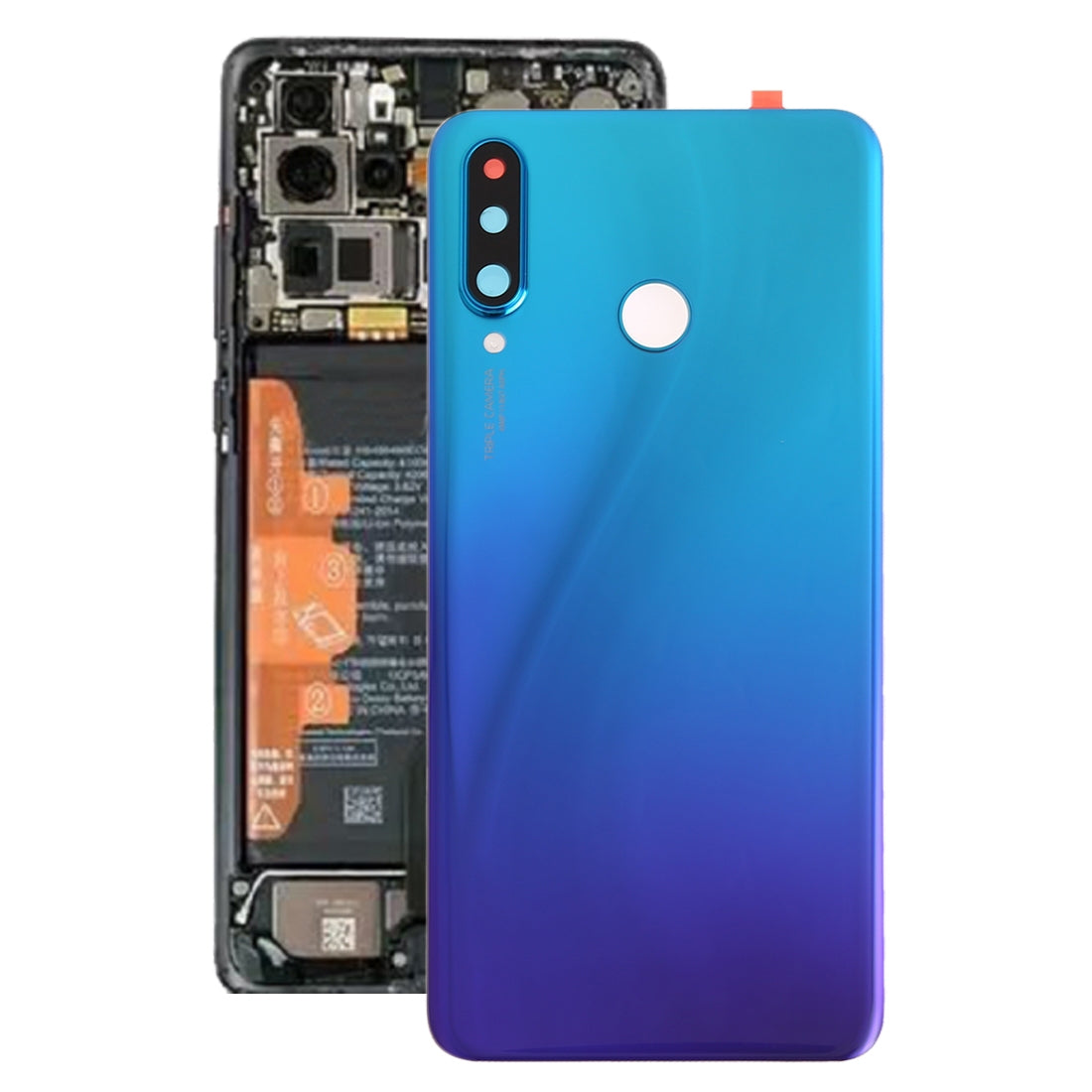 Battery Cover Back Cover + Rear Camera Lens Huawei P30 Lite 48MP Blue