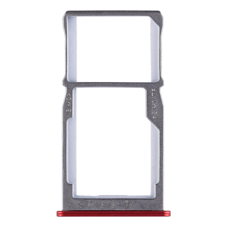 SIM Card Tray + SIM Card Tray / Micro SD Card Tray for Meizu 15 (Red)