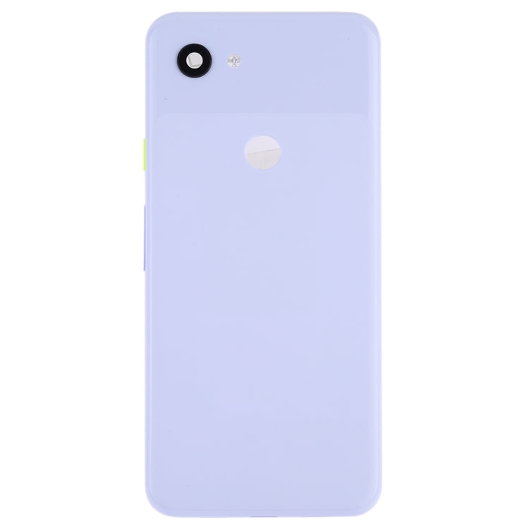 Coque arrière de batterie avec objectif d'appareil photo et touches latérales pour Google Pixel 3A (violet clair)
