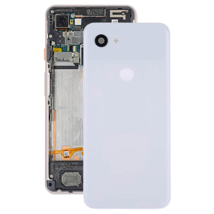 Coque arrière de batterie avec objectif d'appareil photo et touches latérales pour Google Pixel 3A (Blanc)