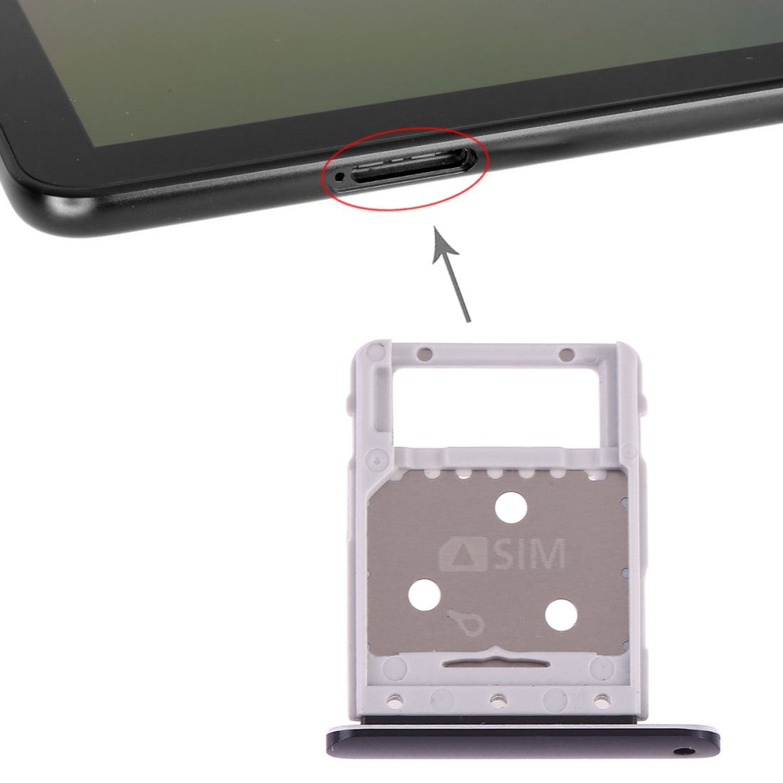 Support Tiroir SIM / Micro SD Samsung Galaxy Tab S4 10.5 T835 Noir