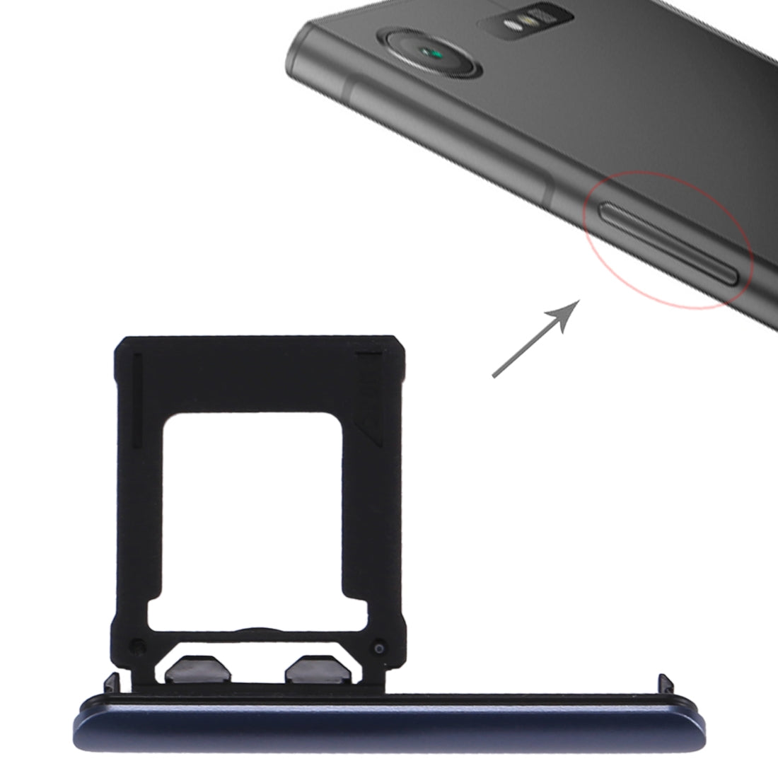 Micro SD Tray Holder Sony Xperia XZ1 Blue