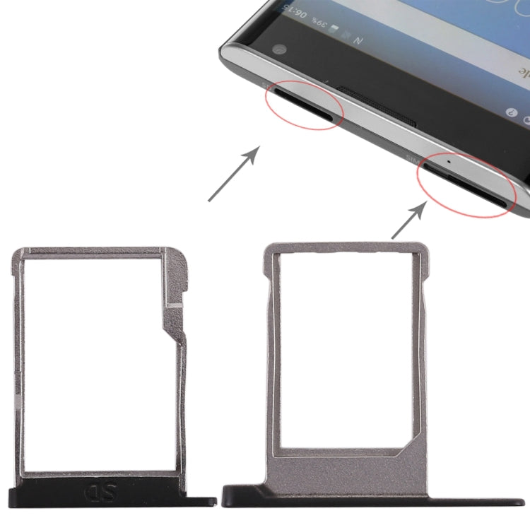 SIM Card Tray + Micro SD Card Tray BlackBerry Priv (Black)