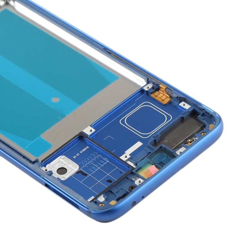 Plaque de lunette du cadre LCD du boîtier avant avec touches latérales pour Huawei Honor 10 (bleu)