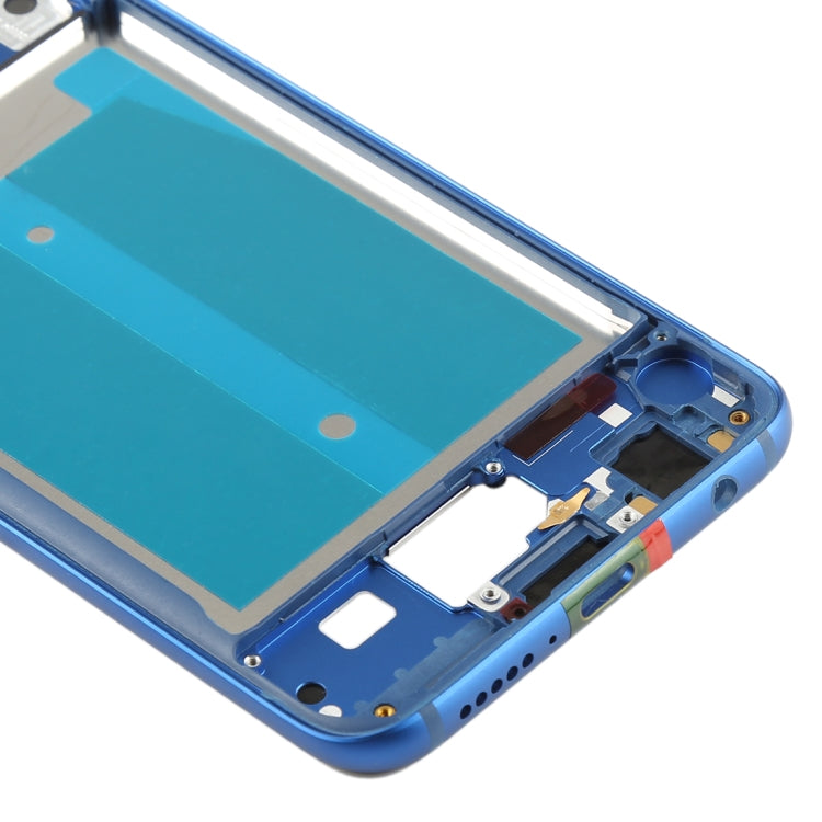 Plaque de lunette du cadre LCD du boîtier avant avec touches latérales pour Huawei Honor 10 (bleu)