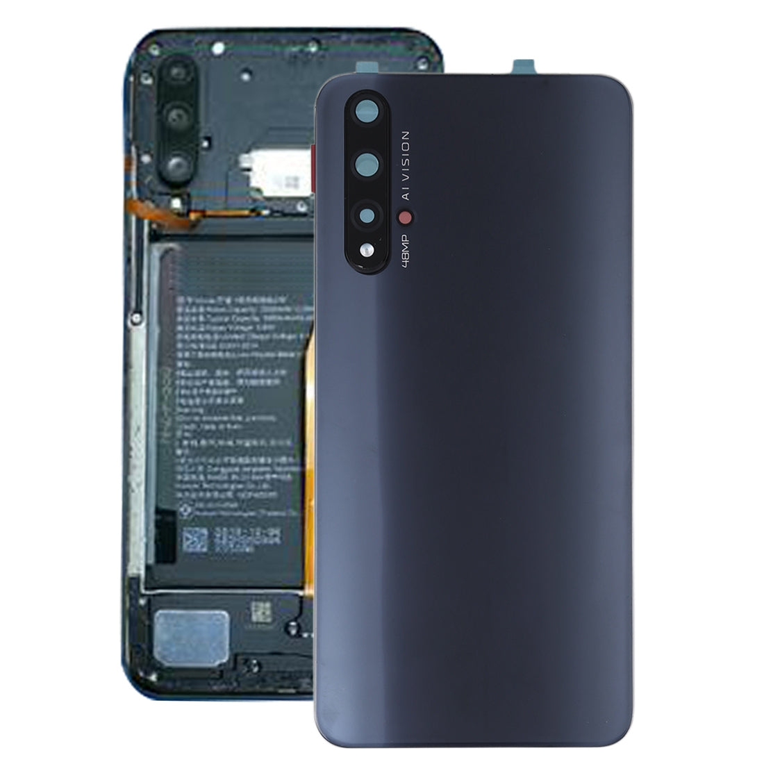 Battery Cover Back Cover + Rear Camera Lens Huawei Honor 20 Black
