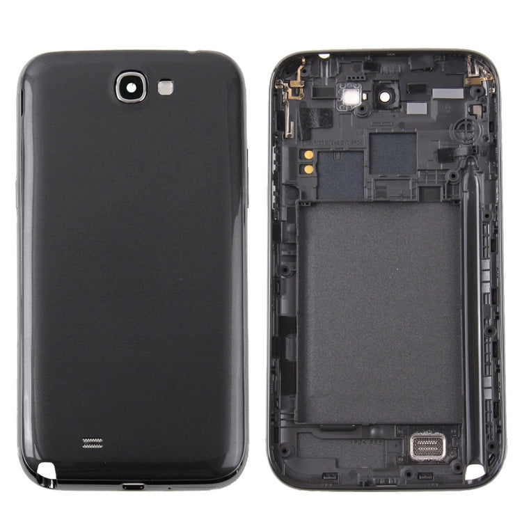 Cadre central + couvercle de batterie arrière pour Samsung Galaxy Note 2 / N7100 (noir)
