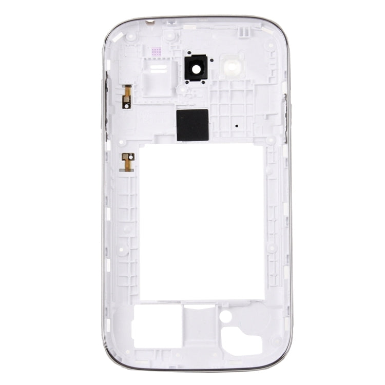 Marco Medio / Carcasa de placa Trasera Panel de Lente de Cámara para Samsung Galaxy Grand Neo Plus/ i9060i (versión de Tarjeta única) (Blanco)