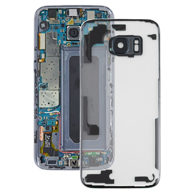 Couvercle de batterie arrière transparent avec couvercle d'objectif d'appareil photo pour Samsung Galaxy S7 Edge / G9350 / G935F / G935A / G935V (Transparent)