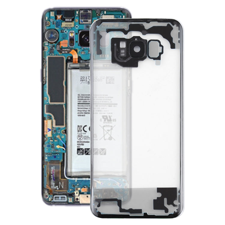 Couvercle de batterie arrière transparent avec couvercle d'objectif d'appareil photo pour Samsung Galaxy S8 + / G955 G955F G955FD G955U G955A G955P G955T G955V G955R4 G955W G9550 (Transparent)