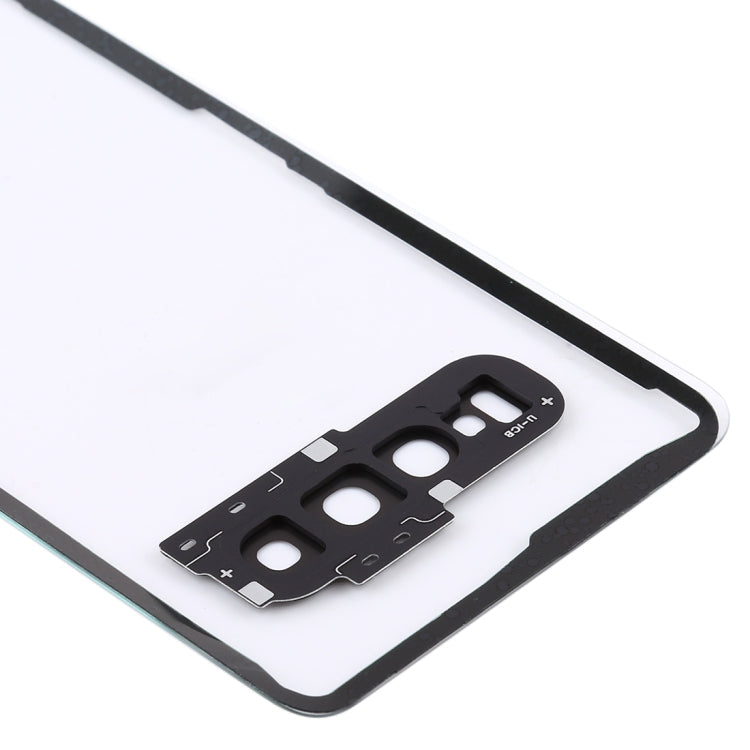 Couvercle de batterie arrière transparent avec couvercle d'objectif d'appareil photo pour Samsung Galaxy S10 G973F / DS G973U G973 SM-G973 (Transparent)