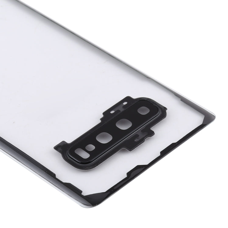 Transparent Back Battery Cover with Camera Lens Cover for Samsung Galaxy S10 + SM-G9750 G975F (Transparent)