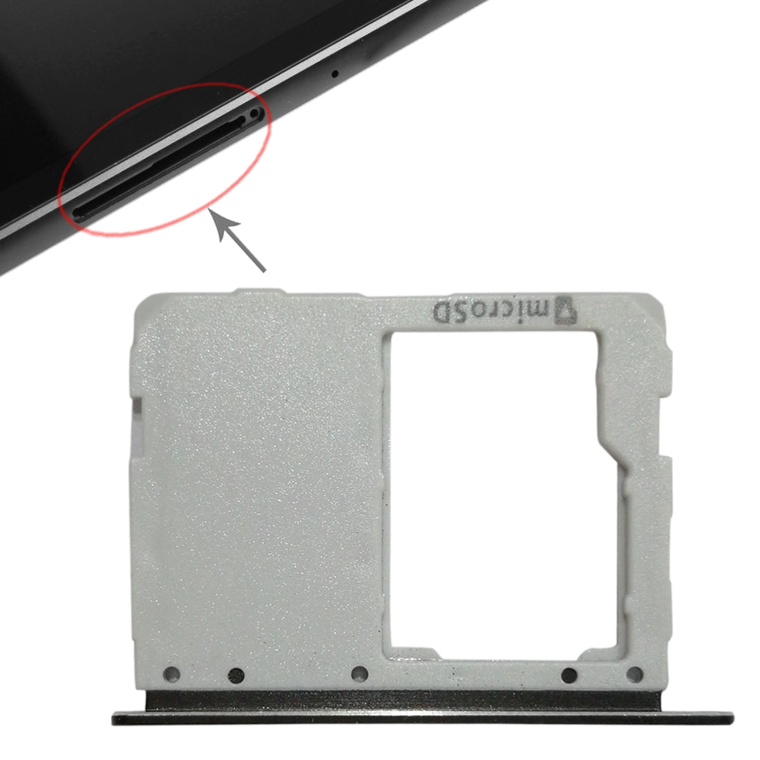 Support Plateau Micro SD Samsung Galaxy Tab S3 9.7 / T820 WIFI Noir