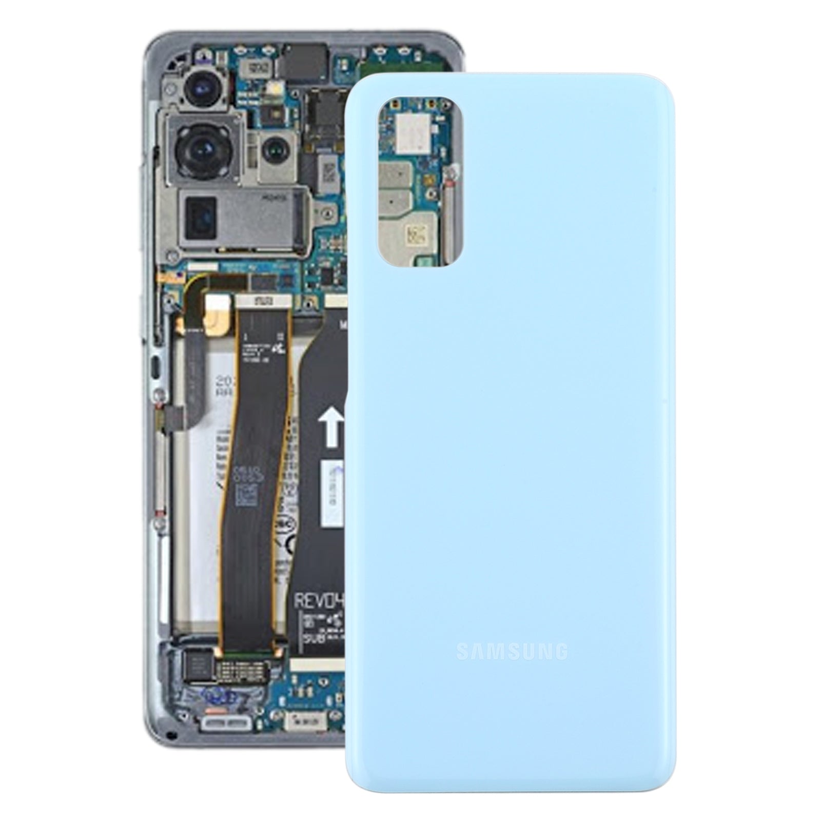 Cache Batterie Coque Arrière Samsung Galaxy S20 Bleu