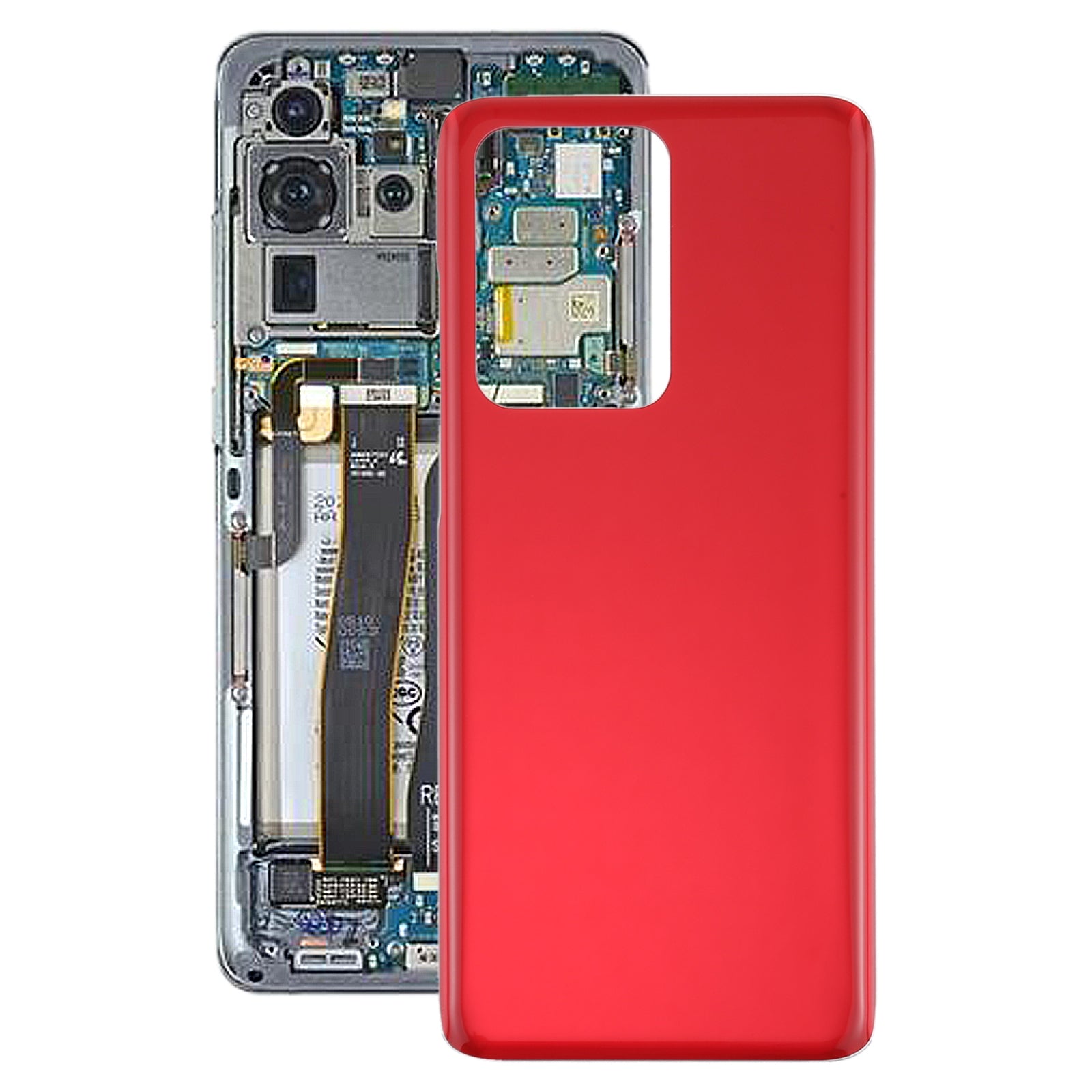 Cache Batterie Coque Arrière Samsung Galaxy S20 Ultra Rouge