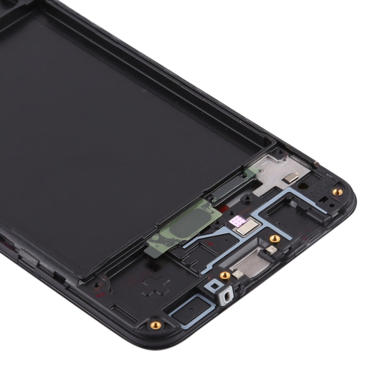 Placa de Marco LCD de Carcasa Frontal para Samsung Galaxy A30s (Negro)