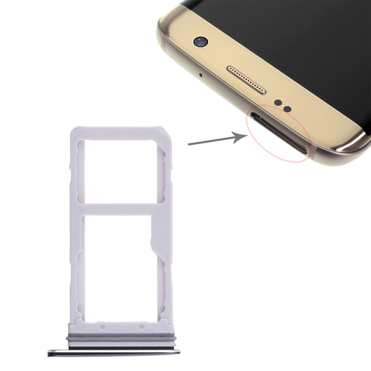 2 Bandeja para Tarjeta SIM / Bandeja para Tarjeta Micro SD para Samsung Galaxy S7 Edge (Negro)