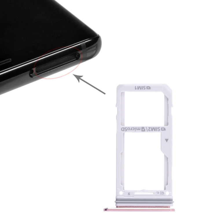 2 Plateau de carte SIM / Plateau de carte Micro SD pour Samsung Galaxy Note 8 (Rose)