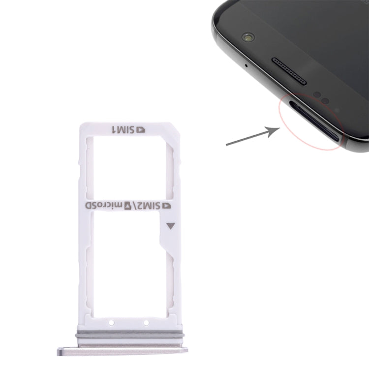 2 Plateau de carte SIM / Plateau de carte Micro SD pour Samsung Galaxy S7 (Or)
