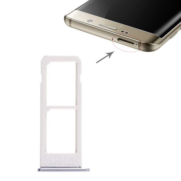 2 Bandeja de Tarjeta SIM para Samsung Galaxy S6 Edge Plus/ S6 Edge + (Gris)