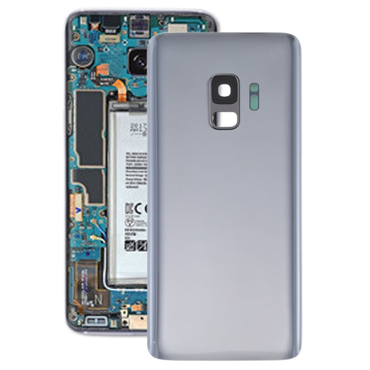 Couvercle de batterie arrière avec objectif d'appareil photo pour Samsung Galaxy S9 (gris)