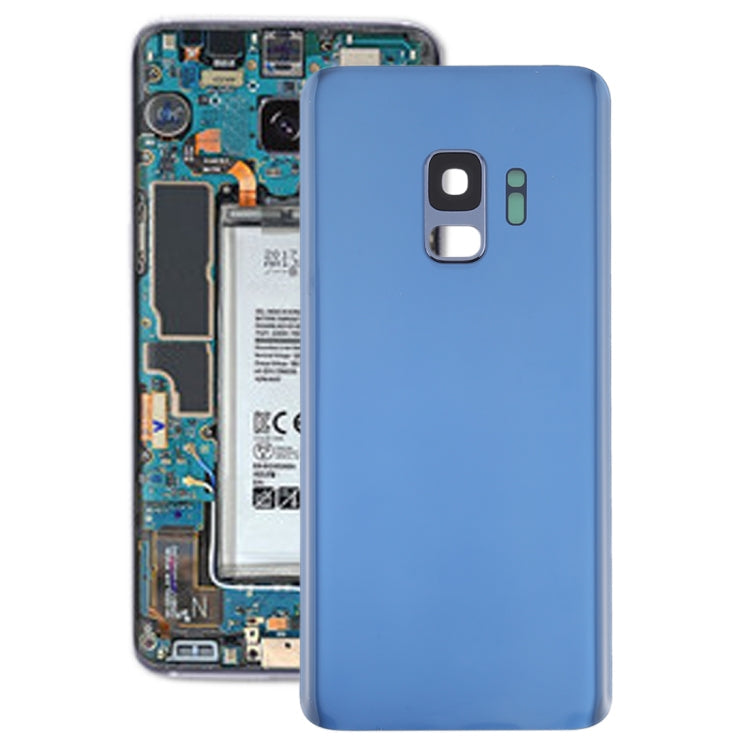 Couvercle de batterie arrière avec objectif d'appareil photo pour Samsung Galaxy S9 (Bleu)