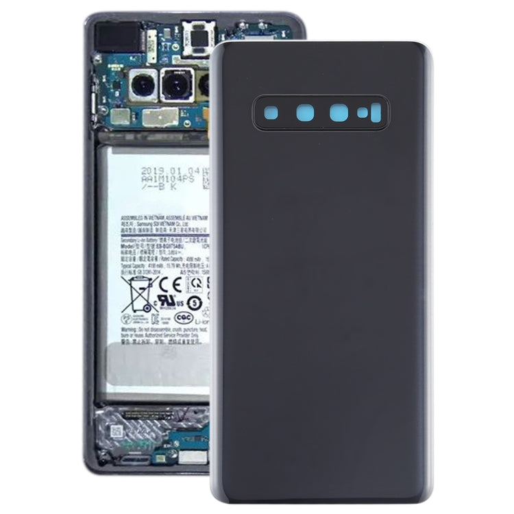 Tapa Trasera de Batería con Lente de Cámara para Samsung Galaxy S10 + (Negro)