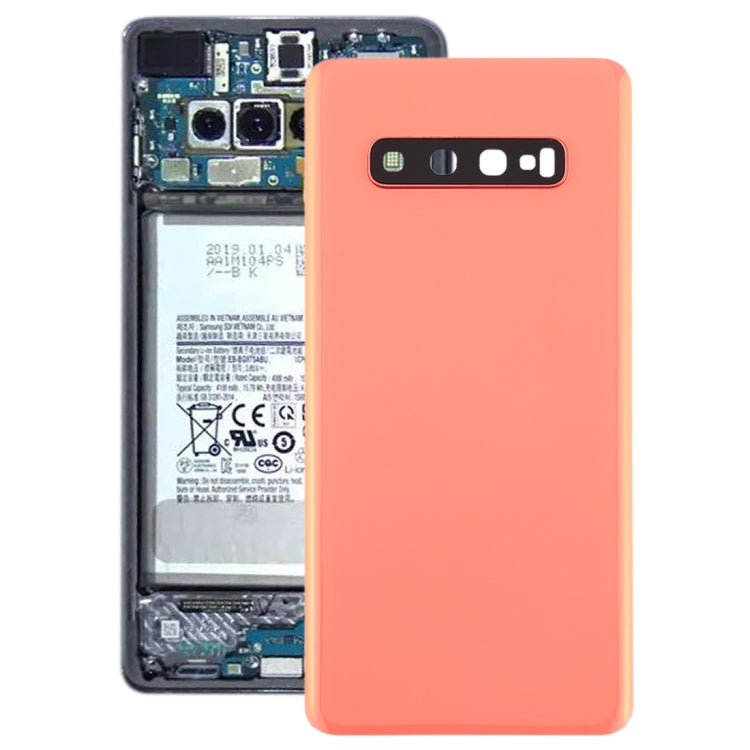 Back Battery Cover with Camera Lens for Samsung Galaxy S10+ (Pink)