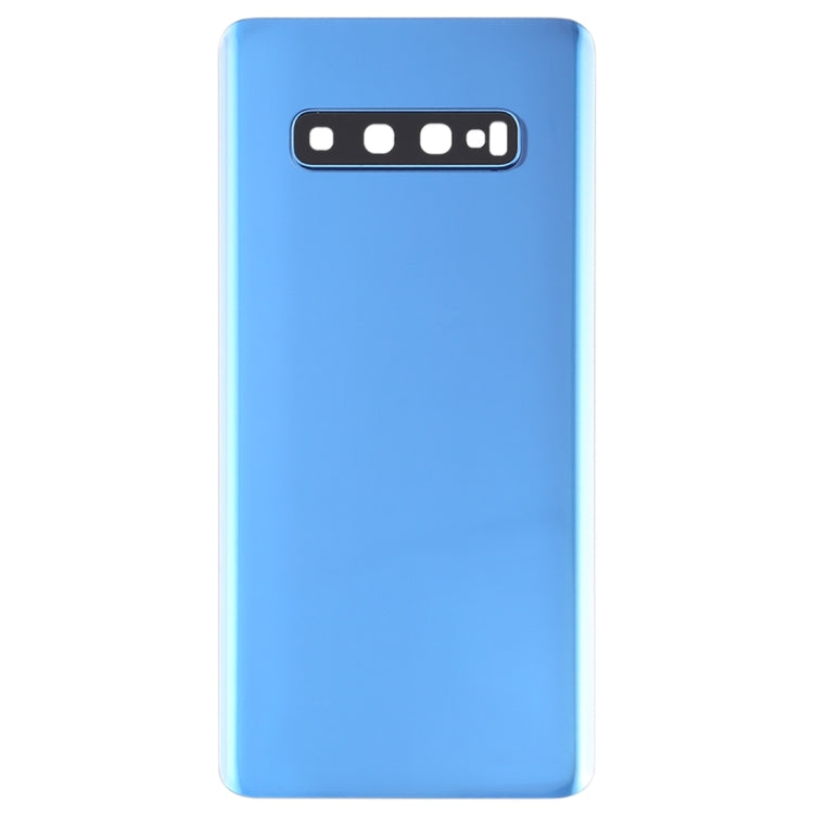 Coque arrière de batterie avec objectif d'appareil photo pour Samsung Galaxy S10+ (Bleu)