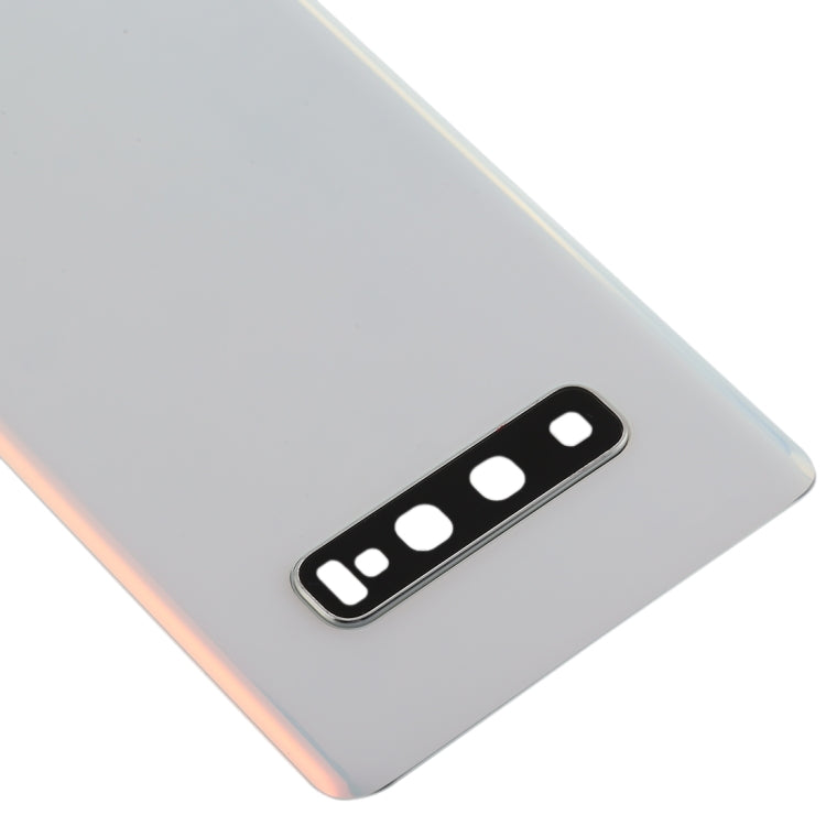 Tapa Trasera de Batería con Lente de Cámara para Samsung Galaxy S10 + (Blanco)