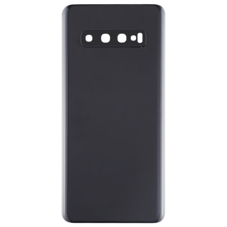 Couvercle de batterie arrière avec objectif d'appareil photo pour Samsung Galaxy S10 (noir)